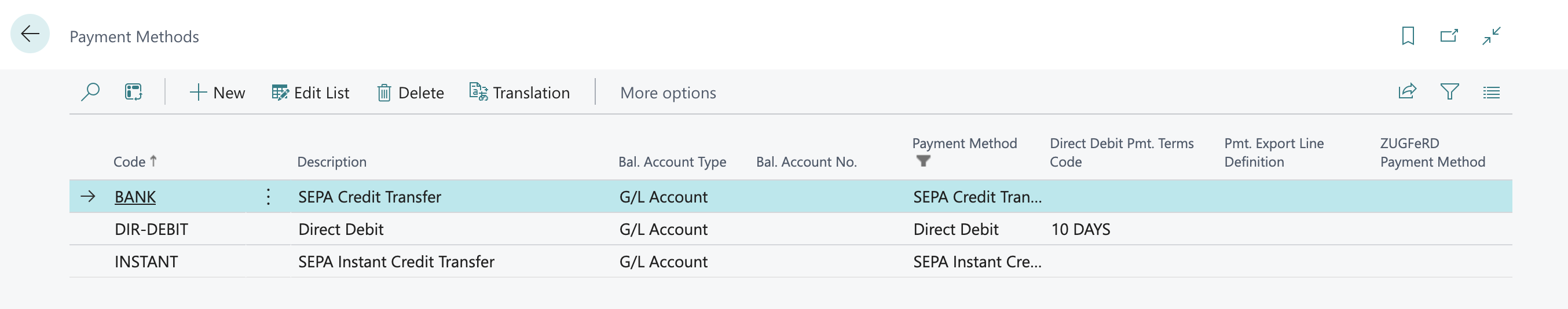 Payment Method Setup