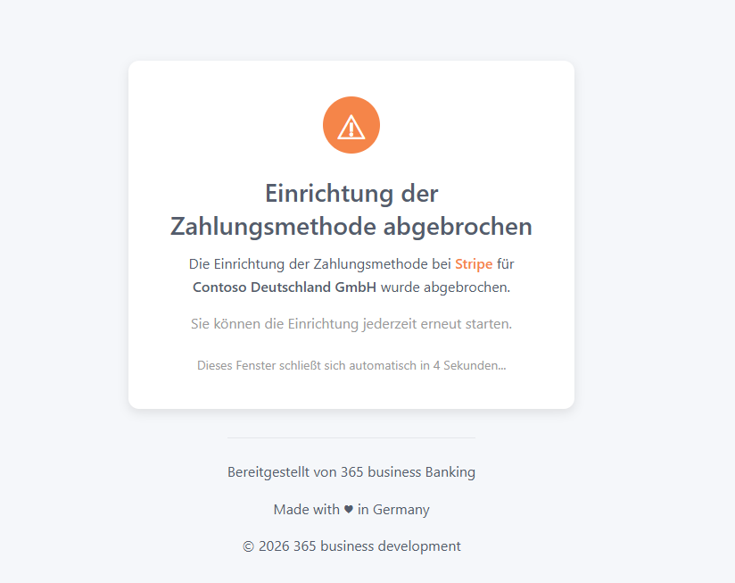 Zahlungsautorisierung fehlgeschlagen