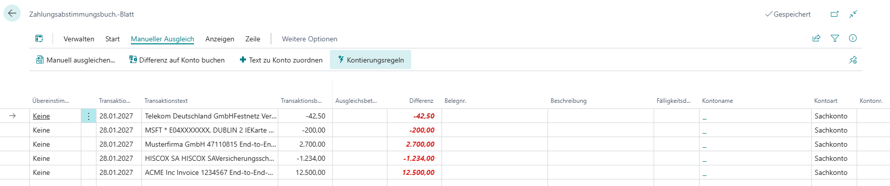 Reconciliation Rules