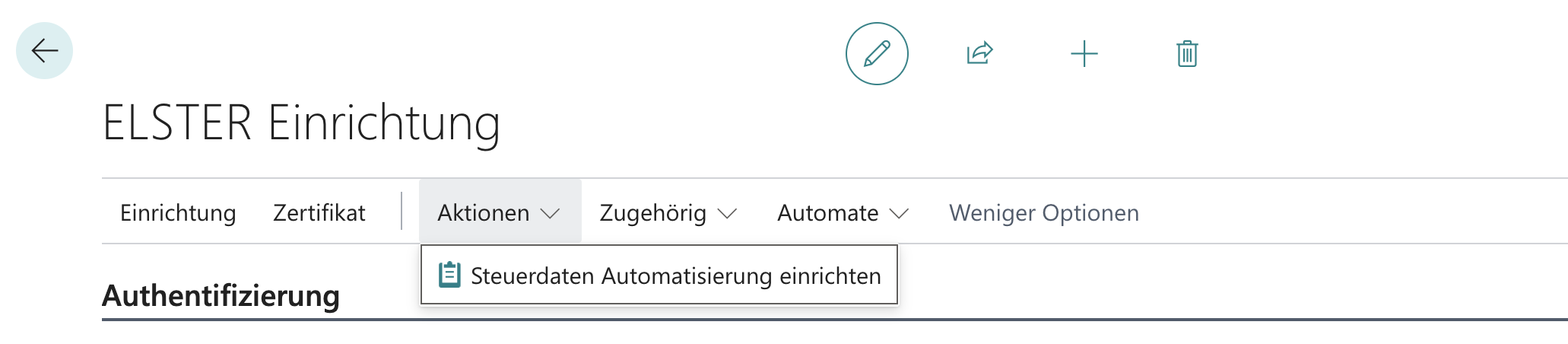 Steuerdaten Automatisierung erstellen in ELSTER Einrichtung