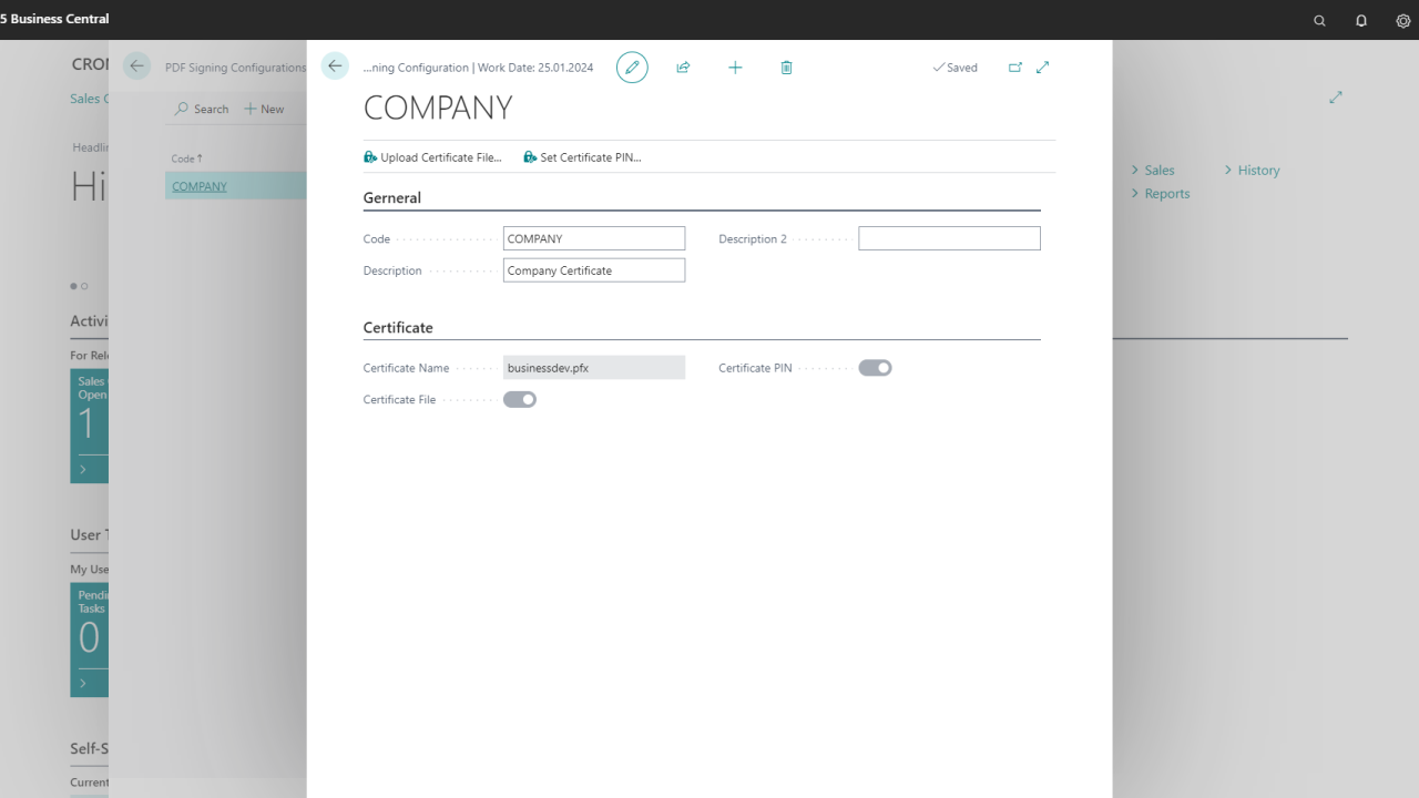 Signing Configuration